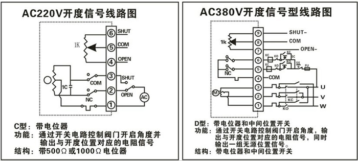 開度信號(hào)電動(dòng)執(zhí)行器接線圖